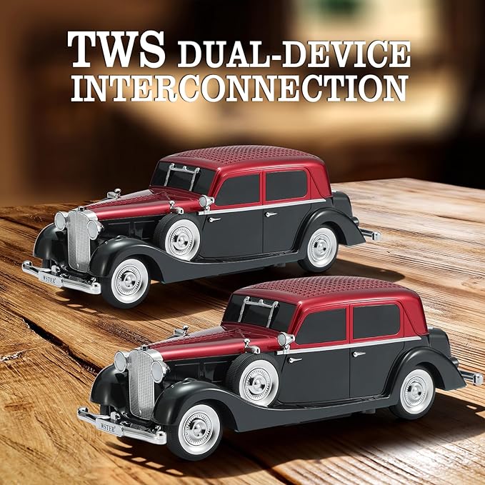 WSTER Vintage Car Bluetooth Speaker, Retro Classic Model - Image 3