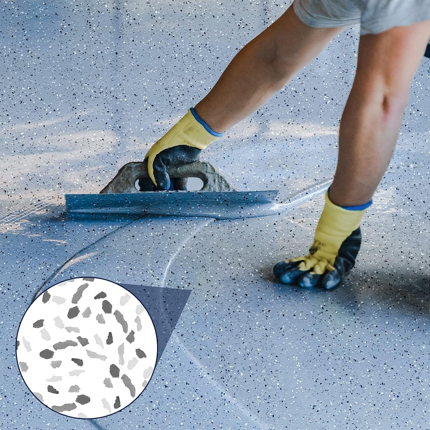 Timtin 1400 G/ 3.08 Lb Epoxy Flakes Blend Color Chips Concrete Floor Coating Decorative Paint Flakes for Wall Garage Floor Paint Interior Exterior Floors(Black, White, Gray)