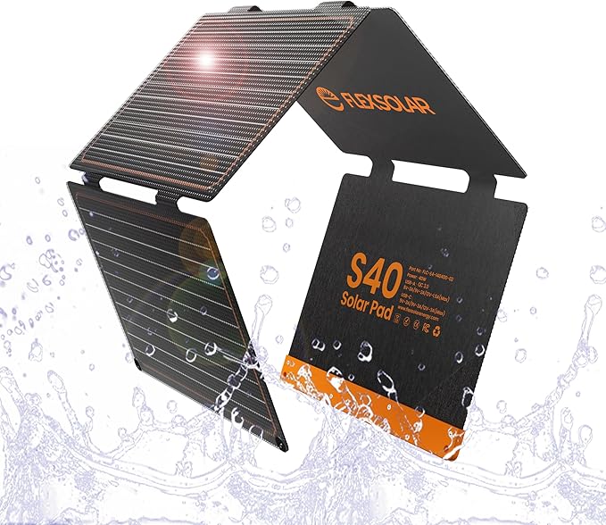 FlexSolar 40W Portable Solar Panel Folding Solar Panel by FlexSolar