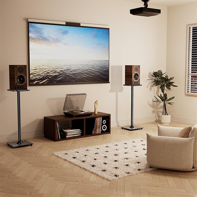 ELIVED Universal Speaker Stand Pair, 31 Inch Height Bookshelf Speaker Stands - Image 6