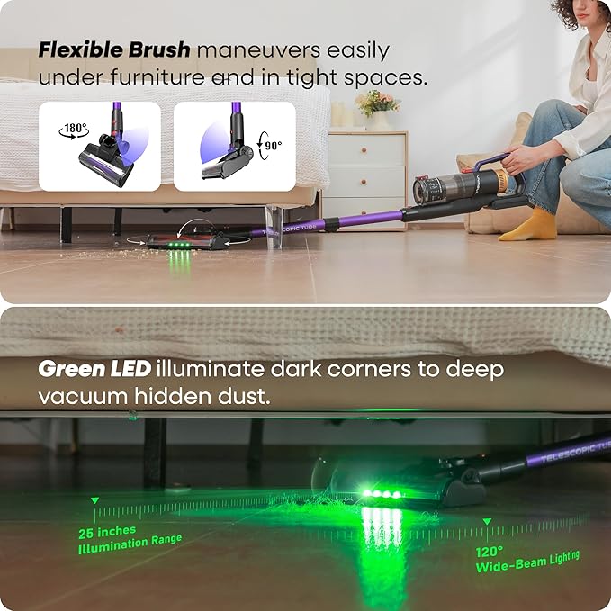 UNINELL HOME UV2 Cordless Vacuum Cleaner, 48000Pa/550W Vacuum Cleaners - Image 6