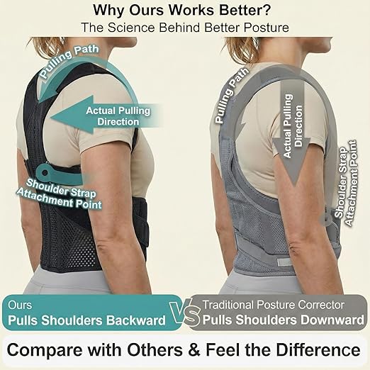 Full Back Posture Corrector for Women & Men – Pull-Back System Posture Brace – - Image 7