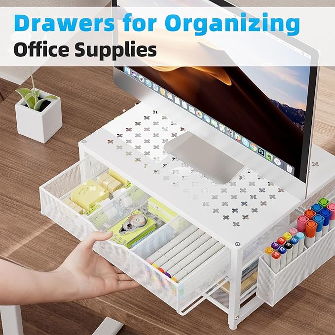 Marbrasse Metal Printer Stand for Desk - Image 7