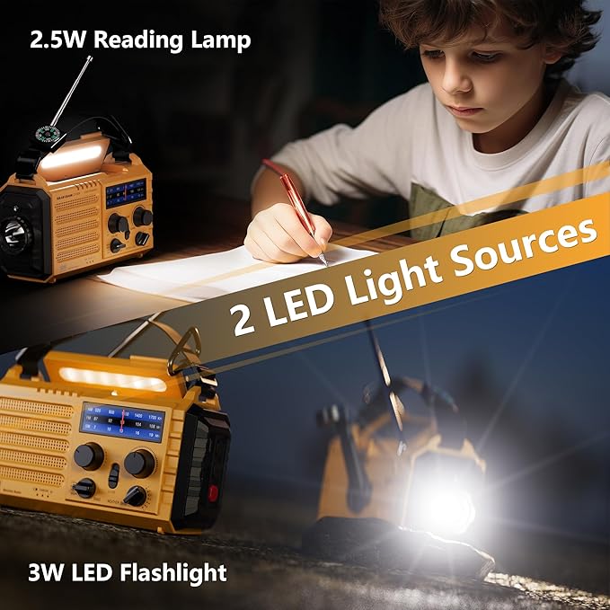 NOAA Weather Radio AM/FM/Shortwave, 5 Way Powered Emergency Radio - Image 5
