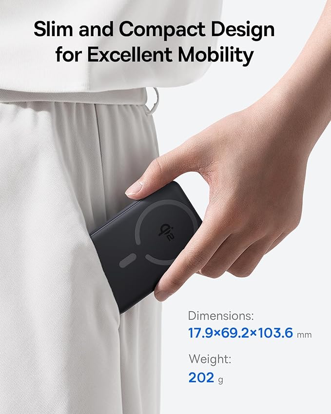 Baseus for MagSafe Portable Charger, Qi2 Certified 15W Wireless Magnetic Power - Image 4