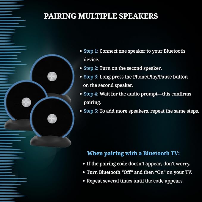 Long Run Technologies Paired Bluetooth Speakers - Image 5