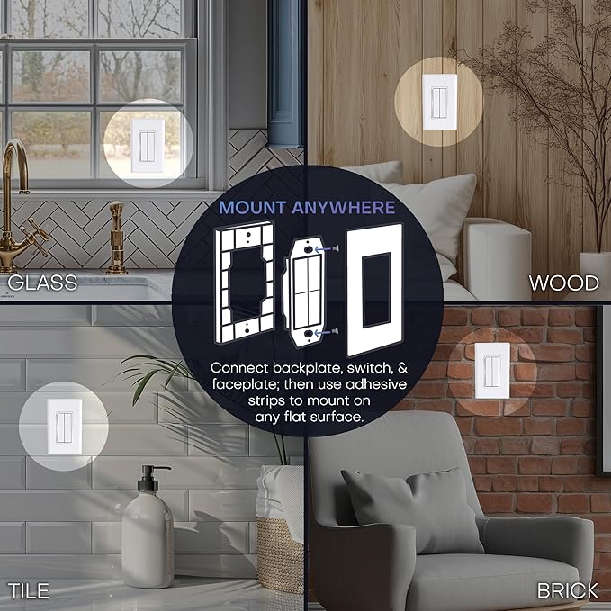 RunLessWire Click for Philips Hue – Battery-Free Wireless Smart Light Switch - Image 5