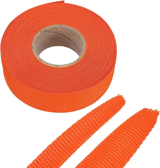 MECCANIXITY Braided Cable Sleeves Heat Shrinkable Fabric Sleeving, Network by MECCANIXITY
