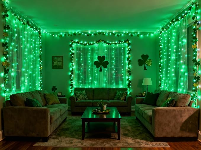 Aalnfe Green Led Lights Strip ST. Patrick's Day Decorations Indoor Rope Lights - Image 8
