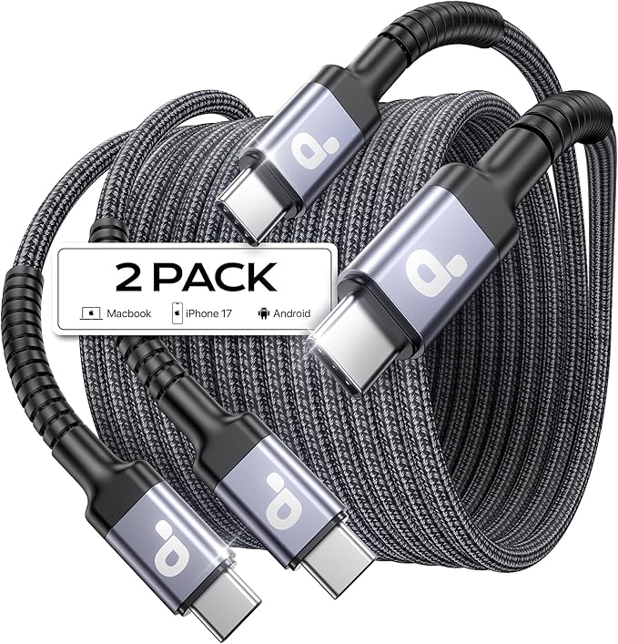Extra Long USB C to C Cable 15FT, 100W USB C Cable Fast Charging, Upgraded by PRAKIE