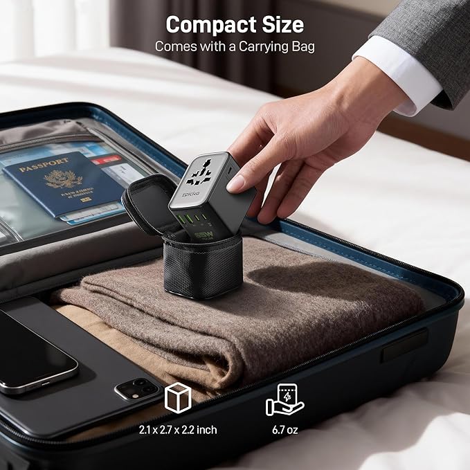 Epicka Pulse Duo 65W Universal Travel Adapter, International Power Adapter - Image 7
