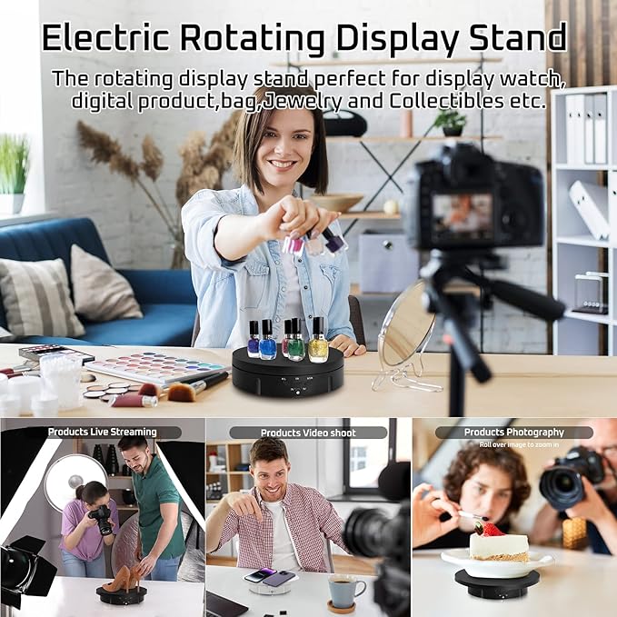 JAYEGT 3in 1 Motorized Rotating Display Stand - Image 4