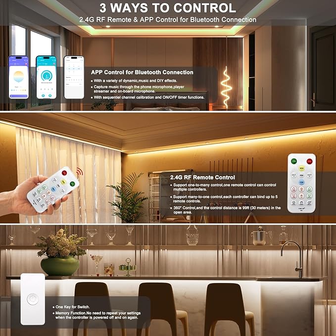 PAUTIX CCT LED Controller Kit SP642E, iOS/Andriod App Control 2.4G RF Wireless - Image 3