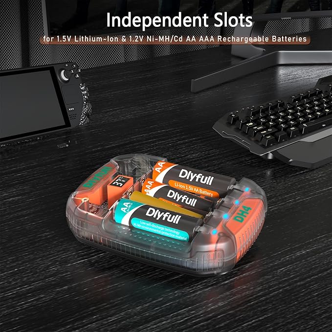 Dlyfull 4 Bay AA AAA Battery Charger - Image 4