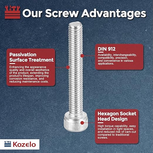 Kozelo 20pcs Socket Head Cap Screws - Image 3