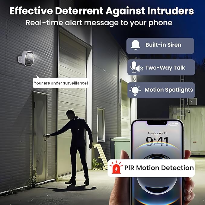2025 Upgraded 2K Security Cameras Wireless Outdoor, Free Cloud Storage - Image 6