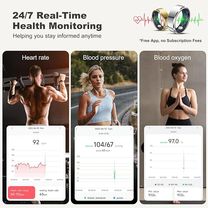 RIFESI Smart Ring for Women Men, Fashion Minimalist Fitness Ring & Sleep - Image 3