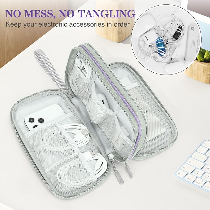 FYY Electronic Organizer, Travel Cable Organizer Bag Pouch Electronic - Image 5