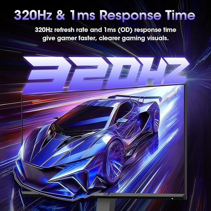 Amzfast 27 Inch Gaming Monitor 320Hz 240Hz WQHD 2560 x 1440p Fast IPS Monitor - Image 2