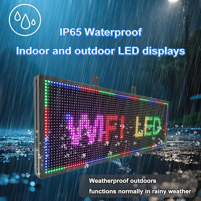 P10 LED Signs, Scrolling Led Programmable Sign Display 39"x14", WiFi Control - Image 4