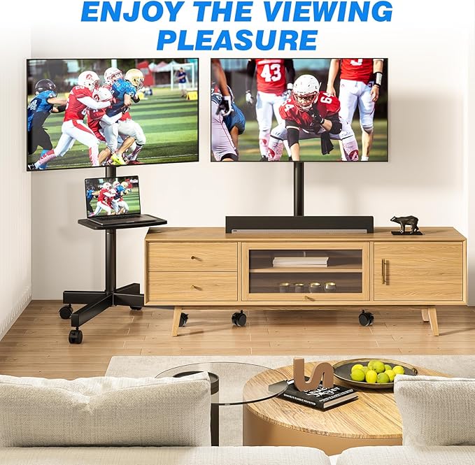 Rfiver Mobile TV Stand for 23-60 Inch LCD LED Flat/Curved Panel Screen TVs up - Image 9
