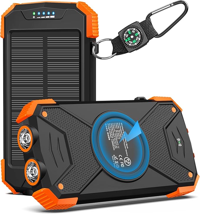 BLAVOR Solar Power Bank 10, Portable Wireless Charger, 20W Fast Charging by BLAVOR