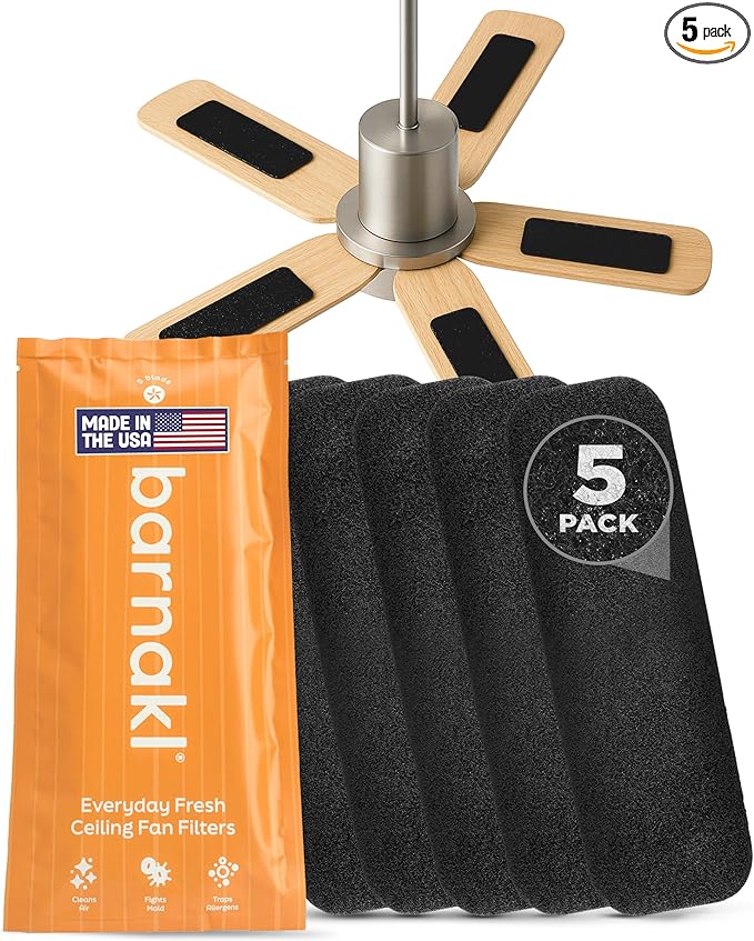 Barnakl Ceiling Fan Air Purifier Pads, Activated Coconut Shell Carbon Fan by CeilingFanFilters