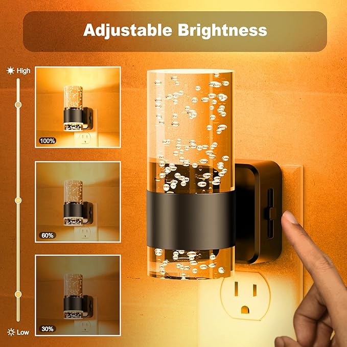 JandCase Night Light, Automatic Night Lights Plug into Wall, 2 Pack Dimmable - Image 2