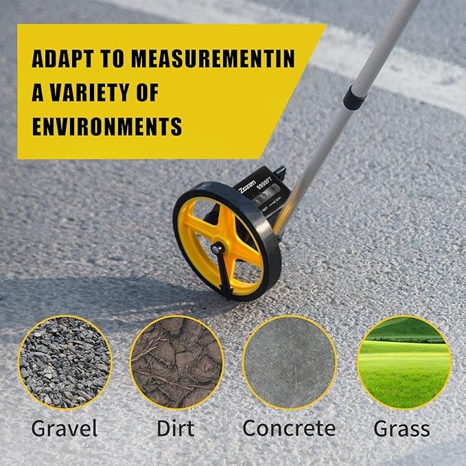 Zozen Measuring Wheel in Feet and Inches, 6-inch Measure Wheel - Image 6