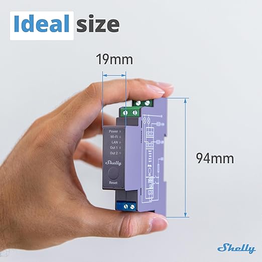 Shelly Pro 2 | Wi-Fi & LAN, 2-Channel Smart Relay | Home & Facility Automation - Image 6