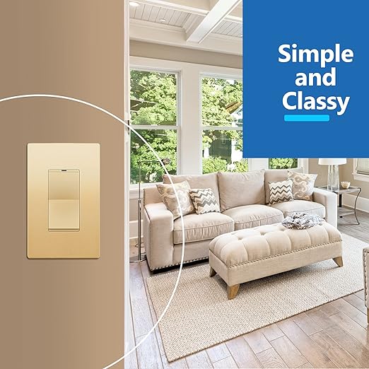 LIDER Minimalist Design Matte Finish Lighted 4-Way Decorator Light Switch - Image 7