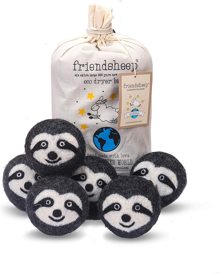 Friendsheep Wool Dryer Balls, Organic Reusable Fabric Softener Alternative by Friendsheep