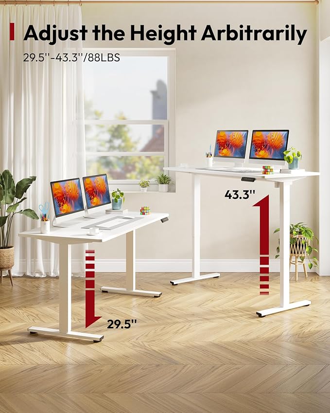 SANODESK Electric Standing Desk 48 x 24 Inches Whole-Piece Desktop Height - Image 9
