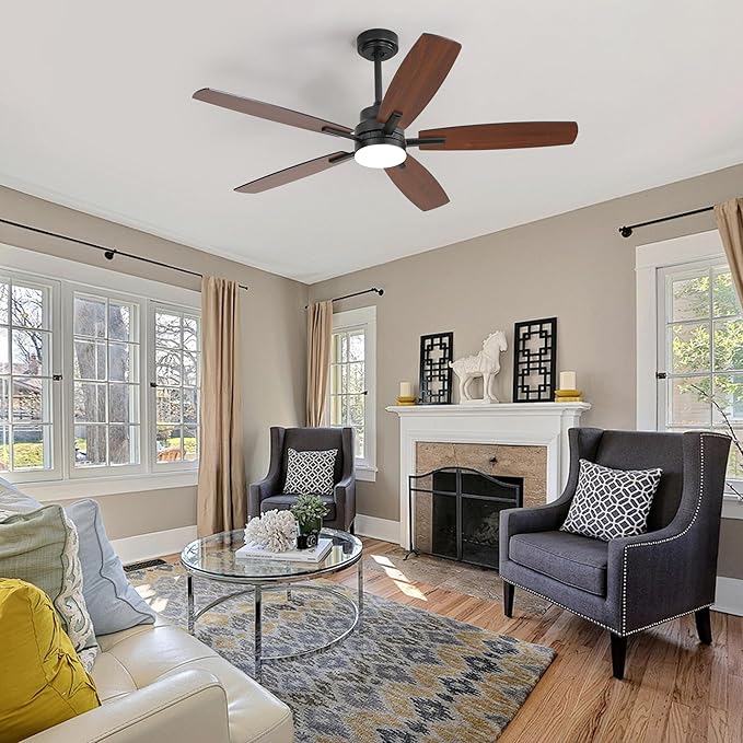 ARTPLAN 52" Ceiling Fan with Light and Remote, Noiseless DC Motor & Reversible - Image 8