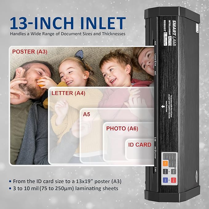 SINCHI 6-Roller Auto Sense Laminator, 13-Inch 3–10 Mil Thermal Machine - Image 6