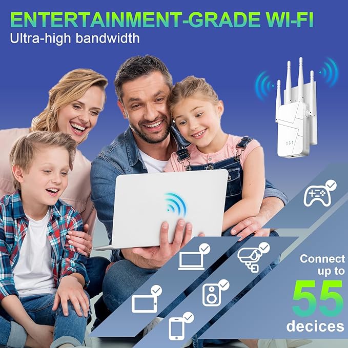 2026 WiFi Extender, 15888 sq.ft Internet Extender WiFi Booster, Long Range - Image 5