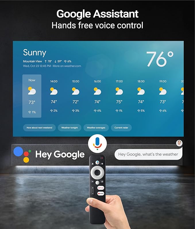 UVISION AllPlay Google TV Smart Porejctor | Native 1080p Full HD | Auto Focus & - Image 4