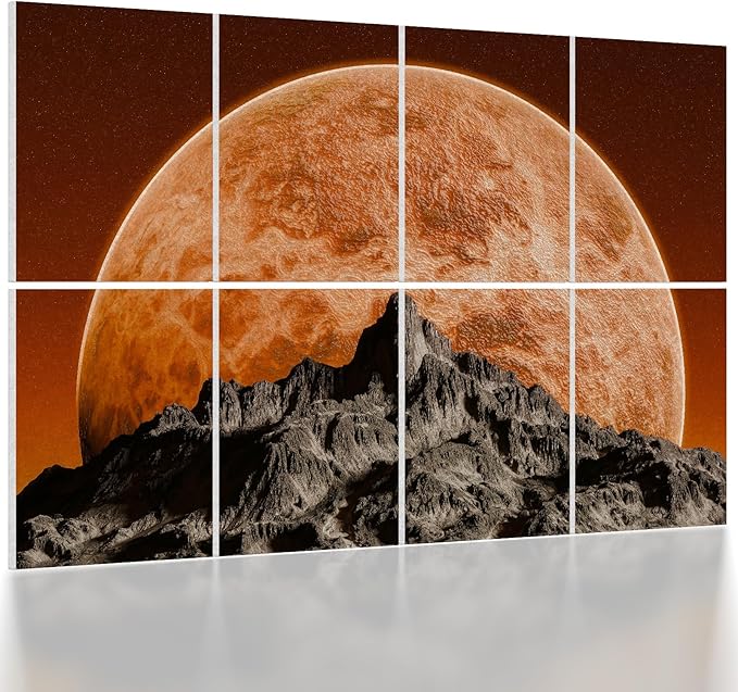 UMIACOUSTICS 8 Pcs 0.7Inch Thick Art Acoustic Panels, Total 47.2” x 31.5” by UMIACOUSTIC