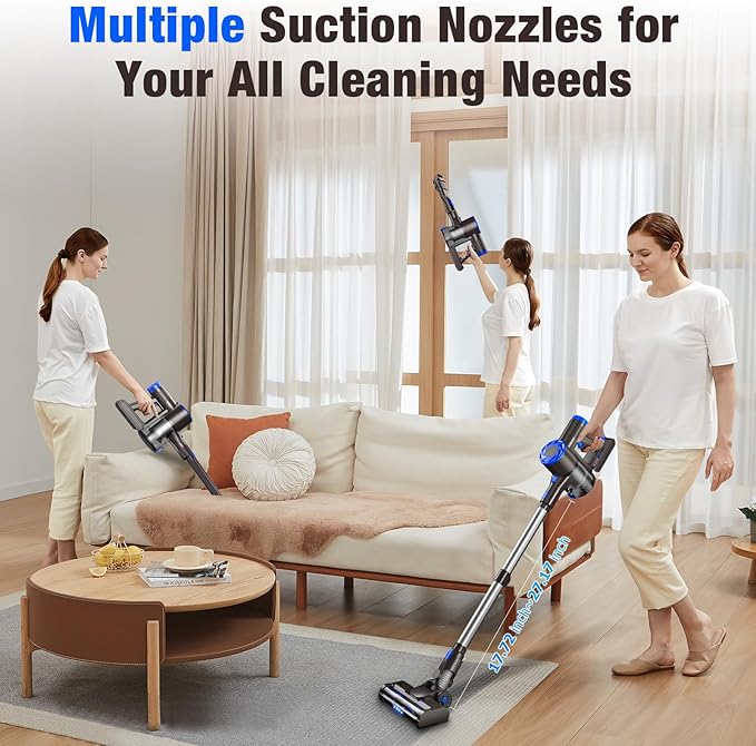 AIRDIYA Cordless Vacuum Cleaner, Upgraded 40Kpa Stick Vacuum Cleaners - Image 9