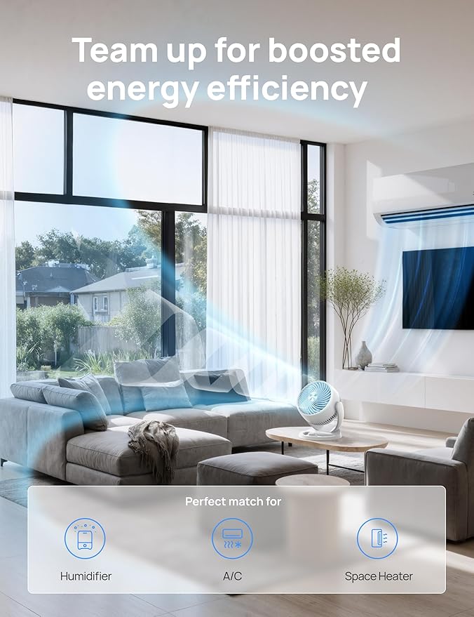 Dreo Fan for Bedroom, 12 Inches, 70ft Powerful Airflow, 28db Quiet Table Air - Image 7