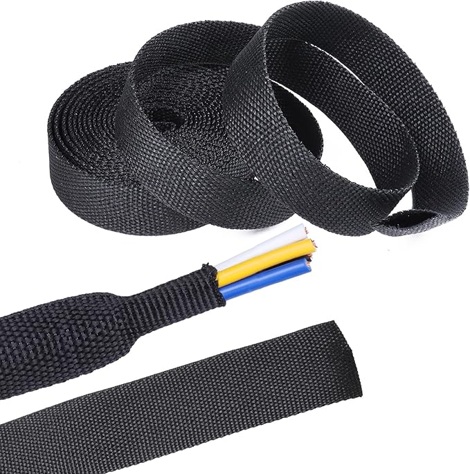 Sonoreboom 2 in 1 Heat Shrink Braided Sleeving Fabric Tubing-Ideal fit by Sunnarepoon