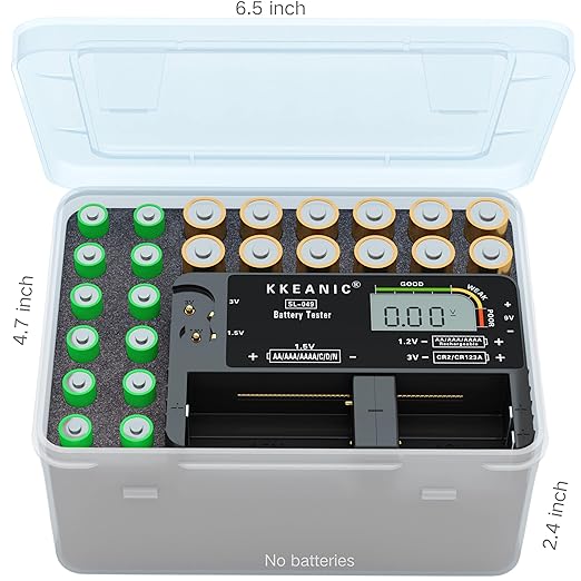 Battery Tester with Battery Organizer Storage Case, Professional Digital - Image 2