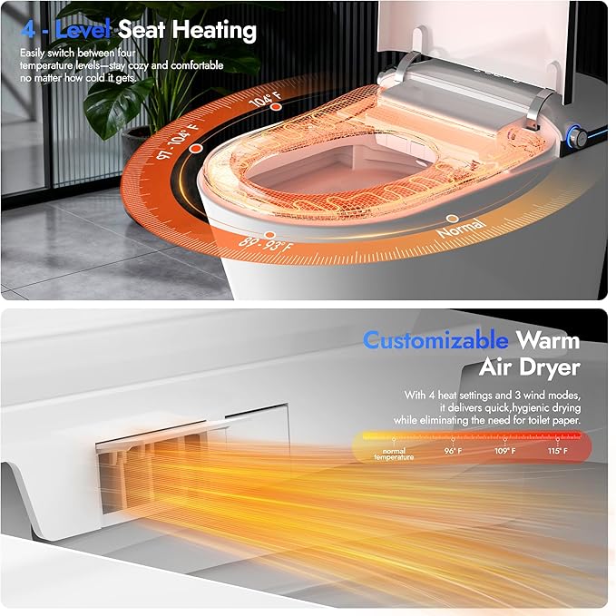 WANSID Elongated Smart Toilet - Image 5