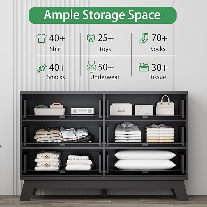 Xixini Fluted Dresser for Bedroom - Image 3