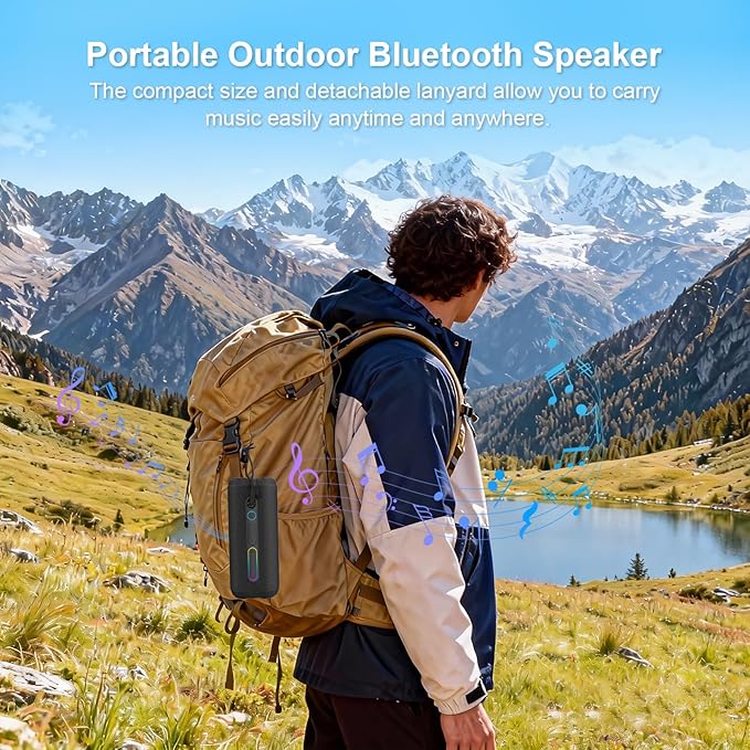 YOLOEMOT Portable Speaker Bluetooth, Powerful Deep Bass, Wireless Stereo Pairing - Image 9