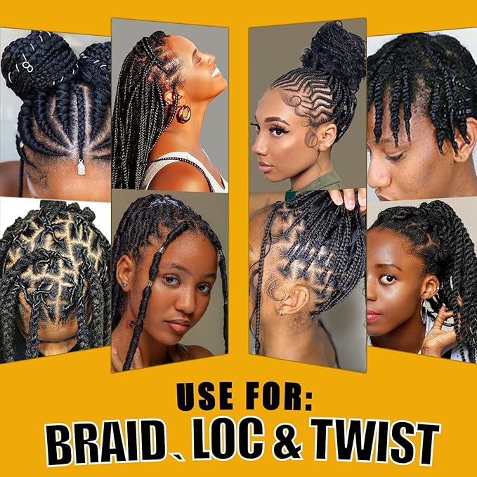 8.8OZ Strong Hold Braiding Gel for Twists, Cornrows - Image 3