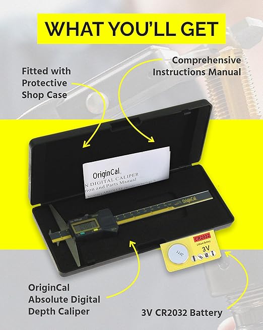 iGAGING Absolute Origin 0-6" Double Cut Depth Digital Caliper, IP54 Electronic - Image 6