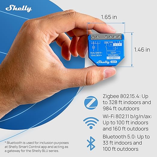 Shelly 1 Gen4 | Wi-Fi, Zigbee & Matter Smart Relay Switch - Image 2