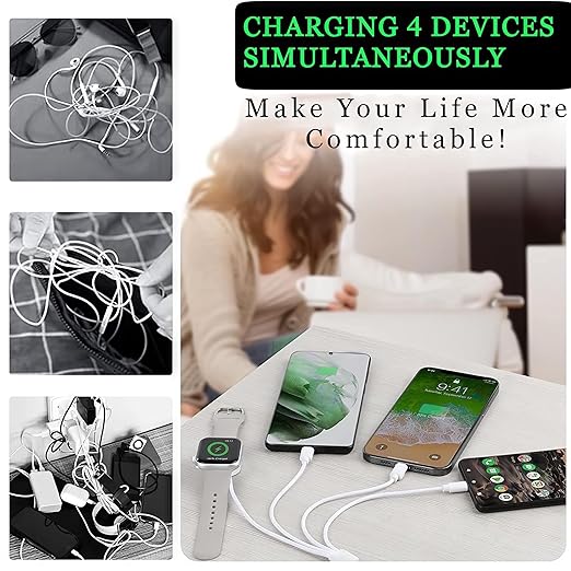4 in 1 Watch & Phone Charger Cable, Fast Magnetic Cable USB Type C - Image 6