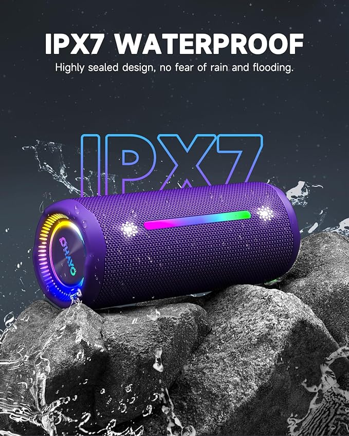 OHAYO Bluetooth Speaker, Portable Wireless, IPX7 Waterproof, Powerful 25W Sound - Image 2